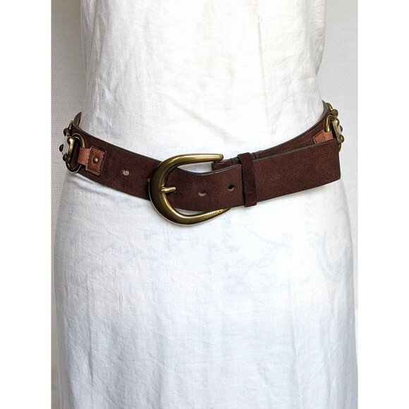 Michael Kors Genuine Leather Belt with Solid Brass hardware XL Vintage 90s main image 13